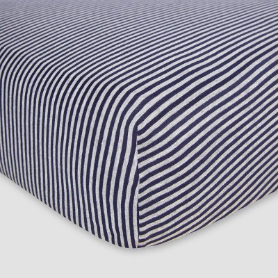 Navy stripe 2024 crib sheet