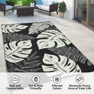 Outdoor Straw Plastic Rug, Lightweight Reversible Patio Rug, Folding Portable Deck Area Carpet, Large Floor Mat for Backyard Garden Camping Picnic - 1 of 4