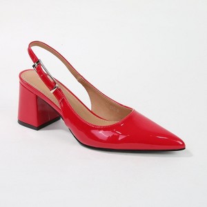 Berness Women's Cai Patent Block Heel Slingback Pumps - 1 of 4