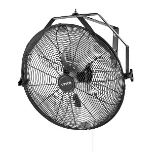 VEVOR 18 Inch Industrial Wall Mount Fan, High Velocity 4000 CFM Indoor Fan with 3 Speeds,  Powerful Motor Garage Wall Fan with Aluminum Blades, Black - 1 of 4