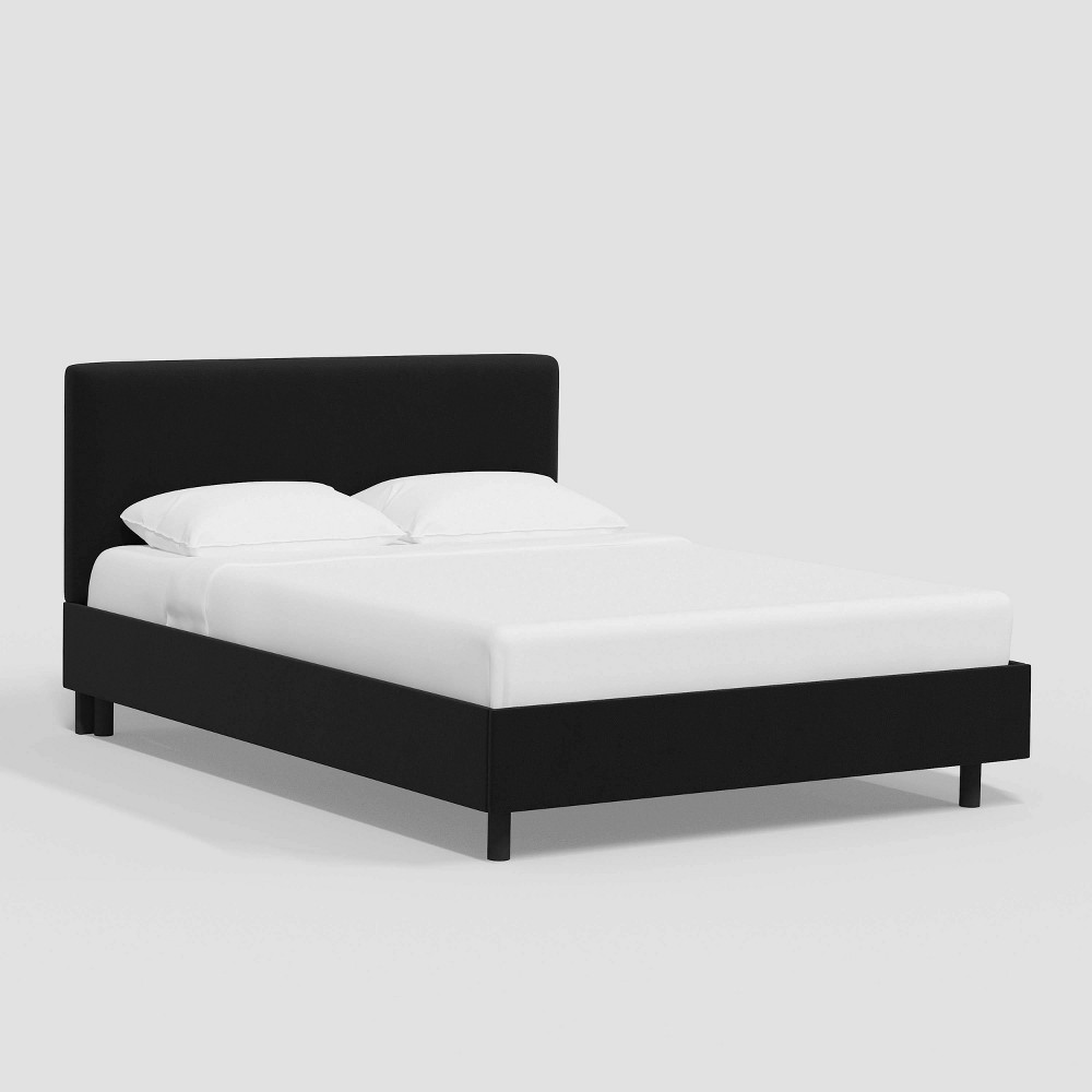 Photos - Wardrobe Queen Olivia Platform Bed in Velvet Black - Threshold™