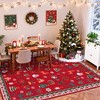 Washable Christmas Party Print Accent Rug w/ Non-Slip Backing,Stain-Resistant Low Pile Holiday Carpet - 3 of 4