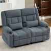 Clihome Recliner Loveseat with Cup Holders for Living Room Love Seat Manual Oversized Recliner with Ergonomic,Side Pocket for Adult - 3 of 4