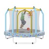 HFYee 4.6FT Toddler Trampoline Mini Basketball Hoop & Safety Guard for Ages 1.5-4 Dual-Use - 2 of 4