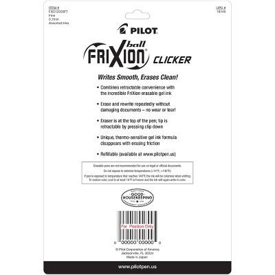 FriXion 12ct Pens Clicker 0.7mm Assorted Colors_4