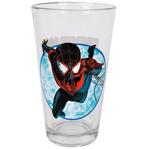 Toon Tumblers Series 3 - Miles Morales Clear Pint Glass - 1 of 2