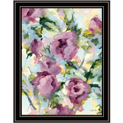 HomeRoots Abstract Floral Black Framed Print Wall Art