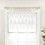 40"x30" Boho Macrame Tassel Cotton Window Valance White - Lush Décor