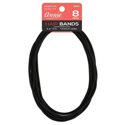 Annie Tangle Free Black Hair Band - 8ct