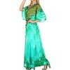 LA LEELA Women's Summer Loungewear Beach Maxi Plus Size Kaftan Casual Long Slit Dress Caftan Swimsuit Coverup for Women One Size Light Teal, Jewel - 3 of 4