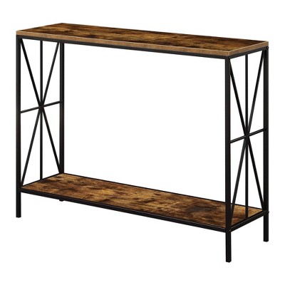 Tucson Starburst Console Table Barnwood/Black - Breighton Home