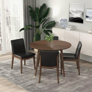NicBex Modern Rectangle Dining Table for 6 Seaters,Kitchen Table with Water-resistant Tabletop for Kitchen,Brown/Walnut Brown/White Brown - 1 of 4