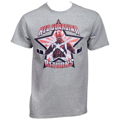 Mens The Red Guardian Returns Black Widow Movie T-Shirt