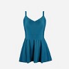 Women's Plus Size Scoop Neck Ruffled Swim Dress One Piece Swimsuit - Cupshe - 4 of 4