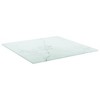 vidaXL Table Top White 15.7"x15.7" 0.2" Tempered Glass with Marble Design - 2 of 4