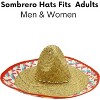4E's Novelty 4 Pack Bulk Sombreros Made Of Straw With Colorful Serape Trim And Chin Strap, Perfect Cinco De Mayo Hats - 4 of 4