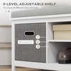 Airsurfer Shoe Bench with Cushion, Entryway Storage Bench with Padded Seat, 2 Drawers, Adjustable Shelf for Hallway, Living Room, Bedroom - 4 of 4