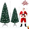 NAYSAYE 7FT Artificial Christmas Tree with Fiber Optic Stars Full Spruce Tree with Metal Stand for Holiday Home Decor, Green, 36"*36"*82.68" - 3 of 4