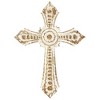 Dicksons Whitewash Floral 14 x 10 Resin Hanging Wall Cross - 2 of 2