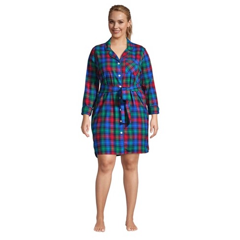 Women's Lands' End Long Sleeve Flannel Nightgown