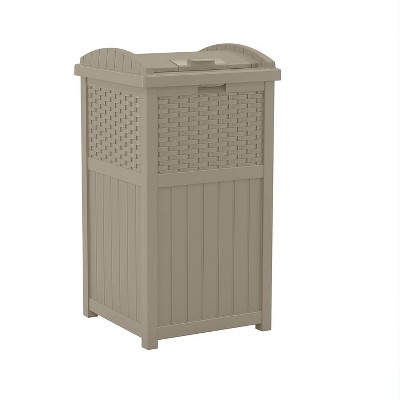Commercial Outdoor Trashcan Hideaway with Lid for 30 to 33 Gallon Trash Bags for Garage, Backyard, or Garden