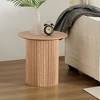 NicBex Modern 31.49" Round Coffee Table with Wave Pattern Pedestal for Living Room and Office - 3 of 4