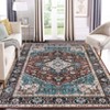 Washable Rugs 8x10 Area Rugs for Living Room,Ultra Soft Faux Wool Retro Rugs for Bedroom,Dining Room,Non Slip&Non-Shedding Low Pile Vintage Print Rug - 2 of 4
