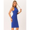 Allegra K Women's Glitter Halter Neck Party Midi Sleeveless Dresses - 4 of 4