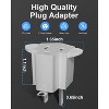 Itopfox Portable 3 Prong to 2 Prong Outlet Adapter, Fireproof Heavy Duty Wall Plug Adapter for Household Appliances Industrial, 1875W Max, 4 Packs - 3 of 4