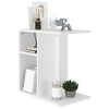 Clihome Modern Rectangular Design Artisan Oak Side Table, with 2 Shelves for Versatile Use - 3 of 4