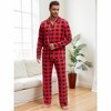 INSPIRE CHIC Men's Sleepwear Long Sleeve Button Down Plaid Family Pajamas Set - 2 of 4