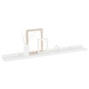 vidaXL Wall Shelf Set of 2 High gloss white MDF 31.5x3.5x1.2 in - 3 of 4