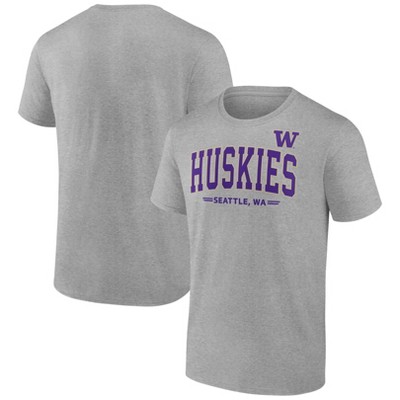 NCAA Washington Huskies Men's Gray Bi-Blend T-Shirt