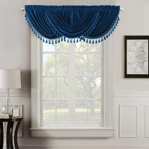 Egyptian Linens Heavyweight Velvet Waterfall Valance 57”Wx37”L (Single) - 1 of 4