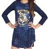 HARRY POTTER Hermione Hogwarts Logo Ravenclaw House Crest Raglan Sleepshirt Pajama Nightgown Blue - 2 of 3