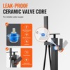 VEVOR Freestanding Bathtub Faucet, Floor Mount, Freestanding Tub Filler, Shower Mixer Taps, Two Water Modes, 360° Swivel Spout, Black - 4 of 4