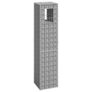 vidaXL Gabion Basket Post 15.7 in.x15.7 in.x70.9 in. Iron - 1 of 4