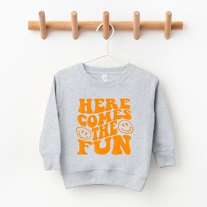 The Juniper Shop Here Comes The Fun Puff Print Toddler Graphic Sweatshirt - 1 of 3