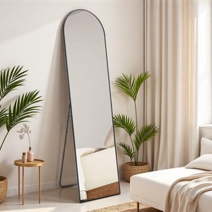 FONTOI Arched/Rectangle 59"/64" Full Length Floor Mirror with Aluminum Alloy Frame Large Standing Mirror for Bedroom Living Room Entryway Bathroom - 1 of 4