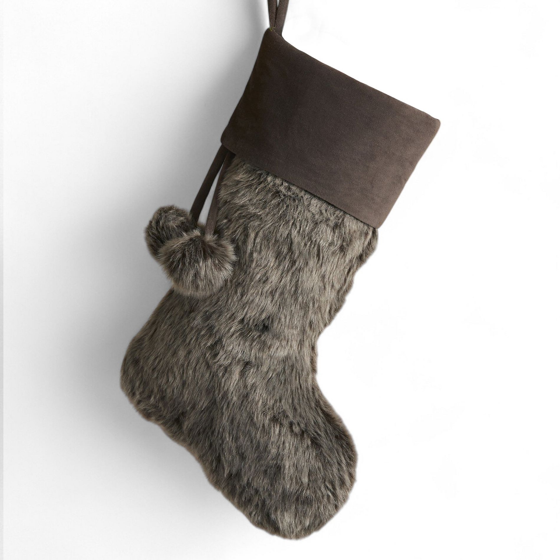 Personalization Mall Faux Fur Christmas Stocking