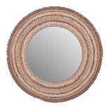 Wood Braided Frame Wall Mirror Beige - Olivia & May