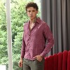 Campus Sutra Men Men's Rouge Pink Self-Design Floral Shirt - 3 of 4