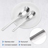 Unique Bargains 18/8 Stainless Steel Dessert Cereal Dumplings Small Silver Tone Soup Spoons - 3 of 4