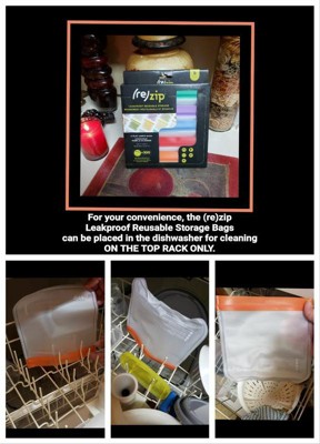 (re)zip Reusable Leak-proof Food Storage Flat Bag Kit - Snack & Lunch - 5ct