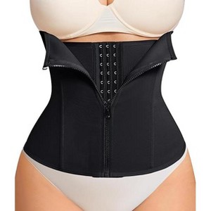 Nebility™ Waist Trainer for Women Zipper Tummy Control Shapewear Waist Cincher Corset Faja Body Shaper Sport Girdle - 1 of 4