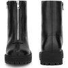 BLISSFUL STEP Platform Block Heel Booties with Zipper Dressy Combat Boots for Women - 2 of 4