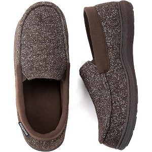 RockDove Men's SILVADUR Tweed Memory Foam Moc Slipper - 1 of 4