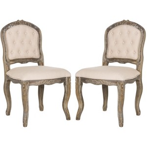 Eloise 20" H French Leg Dining Chair (Set of 2) - FOX6264 - Safavieh Couture - 1 of 4