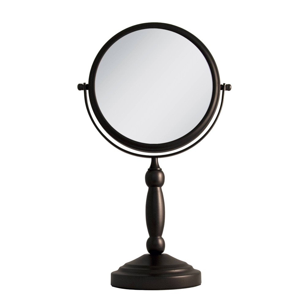 Photos - Makeup Brush / Sponge 9" Round Two-Sided Swivel Vanity Makeup Mirror Oil Rubbed Bronze - Zadro