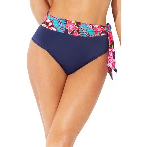 Swimsuits for All Women's Shirred High Waist Bikini Bottom (Plus Sizes Available) - 1 of 4